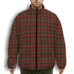 ScotsTee Shop Scottish MacNicol Inverness Tweed Mill Co Ltd Premium Tartan Collar Down Jacket Winter White Duck Down Plaid
