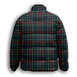 ScotsTee Shop Scottish Keith District Modern Premium Tartan Collar Down Jacket Winter White Duck Down Plaid