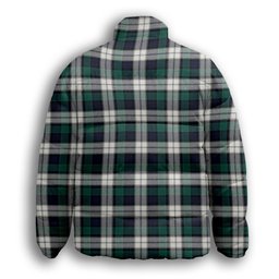 ScotsTee Shop Scottish Graham Dress Modern Premium Tartan Collar Down Jacket Winter White Duck Down Plaid
