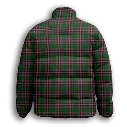 ScotsTee Shop Scottish MacFarlane Hunting Premium Tartan Collar Down Jacket Winter White Duck Down Plaid