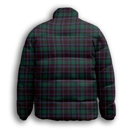 ScotsTee Shop Scottish Hunter of Peebleshire Modern Premium Tartan Collar Down Jacket Winter White Duck Down Plaid
