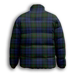ScotsTee Shop Scottish Murray 1810 Premium Tartan Collar Down Jacket Winter White Duck Down Plaid