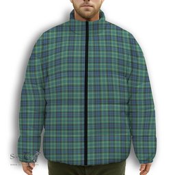 ScotsTee Shop Scottish McNeil of Colonsay Ancient Premium Tartan Collar Down Jacket Winter White Duck Down Plaid