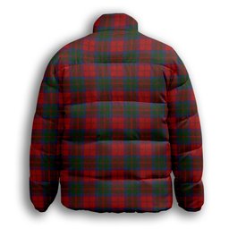 ScotsTee Shop Scottish MacQuarrie 2 Premium Tartan Collar Down Jacket Winter White Duck Down Plaid