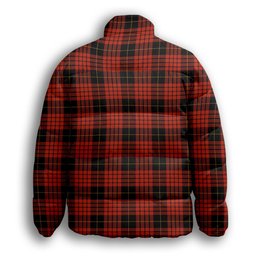 ScotsTee Shop Scottish MacSwan Ancient Premium Tartan Collar Down Jacket Winter White Duck Down Plaid
