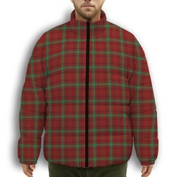 ScotsTee Shop Scottish Morrison Premium Tartan Collar Down Jacket Winter White Duck Down Plaid