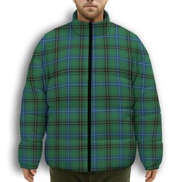 ScotsTee Shop Scottish Henderson Ancient Premium Tartan Collar Down Jacket Winter White Duck Down Plaid