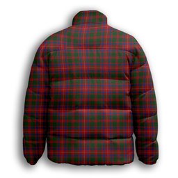 ScotsTee Shop Scottish MacKintosh Geddes Premium Tartan Collar Down Jacket Winter White Duck Down Plaid