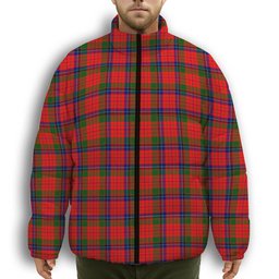 ScotsTee Shop Scottish McNicol of Scorrybreac Premium Tartan Collar Down Jacket Winter White Duck Down Plaid