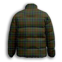 ScotsTee Shop Scottish MacLean of Kingairloch Premium Tartan Collar Down Jacket Winter White Duck Down Plaid