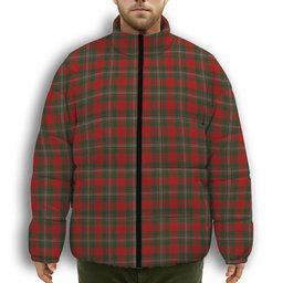 ScotsTee Shop Scottish MacGregor Premium Tartan Collar Down Jacket Winter White Duck Down Plaid