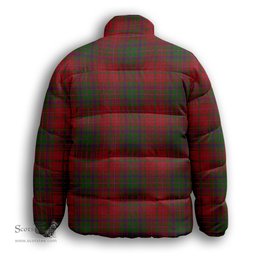 ScotsTee Shop Scottish McDougall Modern Premium Tartan Collar Down Jacket Winter White Duck Down Plaid