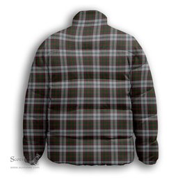 ScotsTee Shop Scottish Stewart of Appin Dress 1 Premium Tartan Collar Down Jacket Winter White Duck Down Plaid