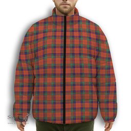 ScotsTee Shop Scottish Nicolson Ancient Premium Tartan Collar Down Jacket Winter White Duck Down Plaid