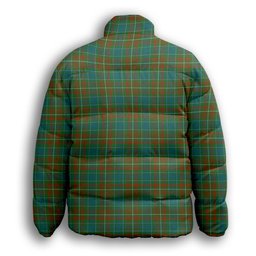 ScotsTee Shop Scottish MacConnell Ancient Premium Tartan Collar Down Jacket Winter White Duck Down Plaid