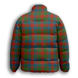 ScotsTee Shop Scottish McGowan Ancient Premium Tartan Collar Down Jacket Winter White Duck Down Plaid