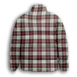 ScotsTee Shop Scottish MacLean Dress Ancient Premium Tartan Collar Down Jacket Winter White Duck Down Plaid