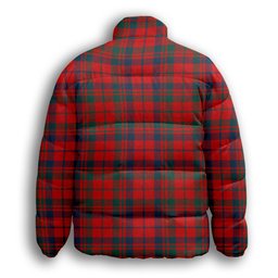 ScotsTee Shop Scottish Lumsden of Kintore Modern Premium Tartan Collar Down Jacket Winter White Duck Down Plaid
