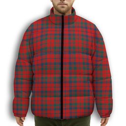 ScotsTee Shop Scottish Lumsden of Kintore Modern Premium Tartan Collar Down Jacket Winter White Duck Down Plaid