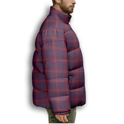 ScotsTee Shop Scottish Lynch Variant Premium Tartan Collar Down Jacket Winter White Duck Down Plaid