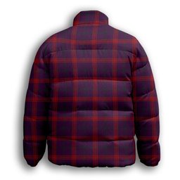 ScotsTee Shop Scottish Lynch Variant Premium Tartan Collar Down Jacket Winter White Duck Down Plaid