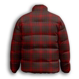 ScotsTee Shop Scottish MacDougall 1906 Premium Tartan Collar Down Jacket Winter White Duck Down Plaid