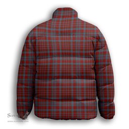 ScotsTee Shop Scottish Murray of Polmaise Premium Tartan Collar Down Jacket Winter White Duck Down Plaid