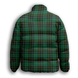 ScotsTee Shop Scottish McAlpine Ancient Premium Tartan Collar Down Jacket Winter White Duck Down Plaid