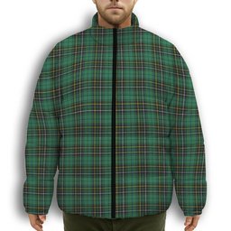 ScotsTee Shop Scottish McAlpine Ancient Premium Tartan Collar Down Jacket Winter White Duck Down Plaid