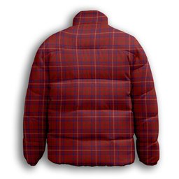 ScotsTee Shop Scottish Rose Premium Tartan Collar Down Jacket Winter White Duck Down Plaid