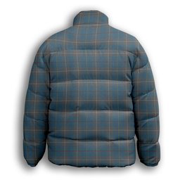 ScotsTee Shop Scottish McKerrell of Hillhouse Dress Premium Tartan Collar Down Jacket Winter White Duck Down Plaid