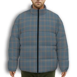 ScotsTee Shop Scottish McKerrell of Hillhouse Dress Premium Tartan Collar Down Jacket Winter White Duck Down Plaid