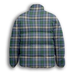 ScotsTee Shop Scottish McDowell Ancient Premium Tartan Collar Down Jacket Winter White Duck Down Plaid