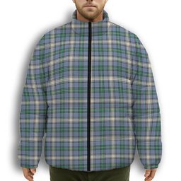 ScotsTee Shop Scottish McDowell Ancient Premium Tartan Collar Down Jacket Winter White Duck Down Plaid