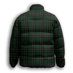 ScotsTee Shop Scottish MacAlpin Premium Tartan Collar Down Jacket Winter White Duck Down Plaid