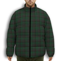 ScotsTee Shop Scottish MacAlpin Premium Tartan Collar Down Jacket Winter White Duck Down Plaid