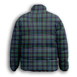 ScotsTee Shop Scottish Stevenson SC Premium Tartan Collar Down Jacket Winter White Duck Down Plaid