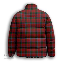 ScotsTee Shop Scottish MacNaughton Premium Tartan Collar Down Jacket Winter White Duck Down Plaid