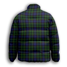 ScotsTee Shop Scottish Mowat Premium Tartan Collar Down Jacket Winter White Duck Down Plaid