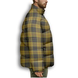 ScotsTee Shop Scottish McLeod of Lewis Ancient Premium Tartan Collar Down Jacket Winter White Duck Down Plaid