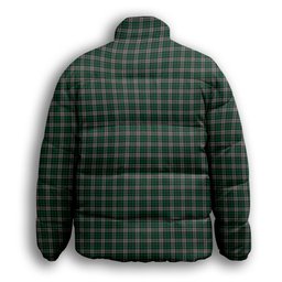 ScotsTee Shop Scottish Harris Steven Premium Tartan Collar Down Jacket Winter White Duck Down Plaid