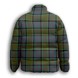 ScotsTee Shop Scottish McDonald of Clan Ranald Ancient Premium Tartan Collar Down Jacket Winter White Duck Down Plaid