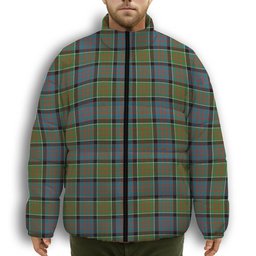 ScotsTee Shop Scottish McDonald of Clan Ranald Ancient Premium Tartan Collar Down Jacket Winter White Duck Down Plaid