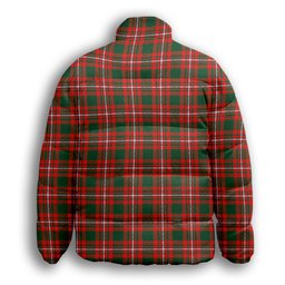 ScotsTee Shop Scottish Princess Margaret Premium Tartan Collar Down Jacket Winter White Duck Down Plaid