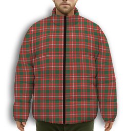 ScotsTee Shop Scottish Princess Margaret Premium Tartan Collar Down Jacket Winter White Duck Down Plaid