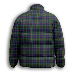 ScotsTee Shop Scottish Wood SC Premium Tartan Collar Down Jacket Winter White Duck Down Plaid