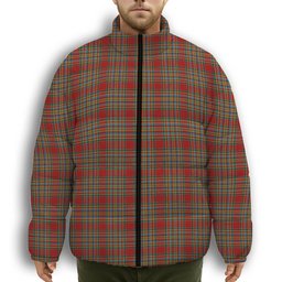 ScotsTee Shop Scottish MacKintosh 8 Premium Tartan Collar Down Jacket Winter White Duck Down Plaid