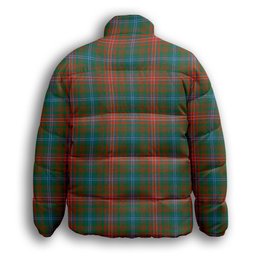 ScotsTee Shop Scottish Wilson Janet Ancient Clan Premium Tartan Collar Down Jacket Winter White Duck Down Plaid