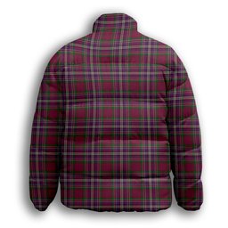 ScotsTee Shop Scottish Lendrum Lyon version Premium Tartan Collar Down Jacket Winter White Duck Down Plaid