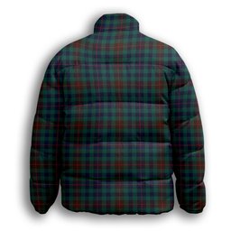ScotsTee Shop Scottish Tennant Yules Modern Premium Tartan Collar Down Jacket Winter White Duck Down Plaid